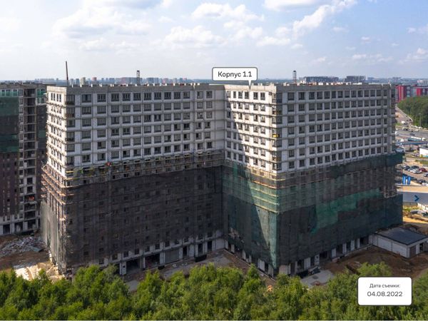 Ход строительства ЖК «Тропарево Парк» за Август 2022 г., фото №2