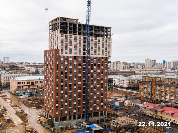 Ход строительства ЖК «Руставели 14» за Ноябрь 2021 г., фото №3