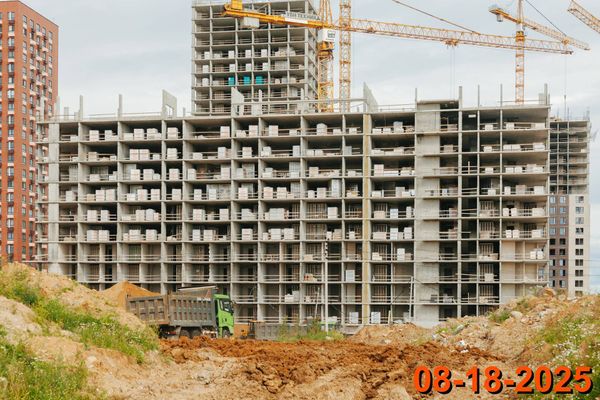 Ход строительства ЖК «Зелёный парк» за Август 2025 г., фото №5