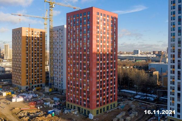 Ход строительства ЖК «Волжский парк» за Ноябрь 2021 г., фото №5