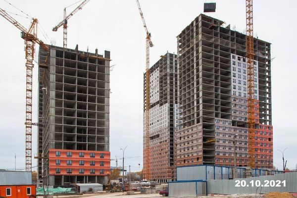 Ход строительства ЖК «Второй Нагатинский» за Октябрь 2021 г., фото №4