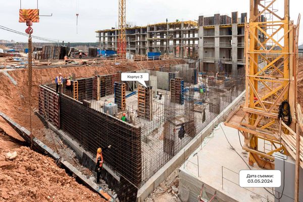 Ход строительства ЖК «Подольские Кварталы» за Май 2024 г., фото №5
