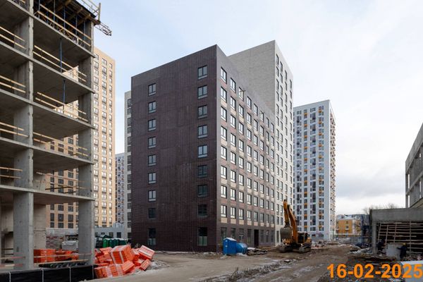 Ход строительства ЖК «Волжский парк» за Февраль 2025 г., фото №2