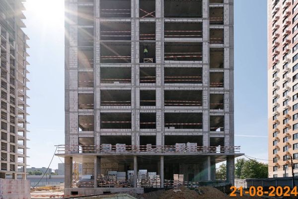 Ход строительства ЖК «Кутузовский квартал» за Август 2024 г., фото №2