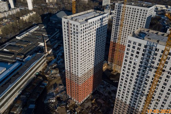 Ход строительства ЖК «Второй Нагатинский» за Март 2022 г., фото №4