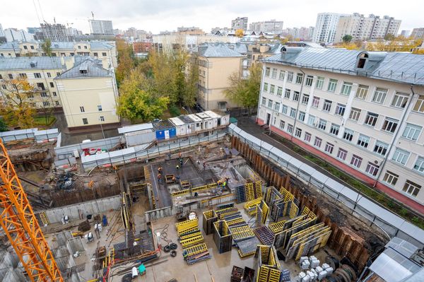 Ход строительства ЖК «Левел Бауманская» за Октябрь 2023 г., фото №2