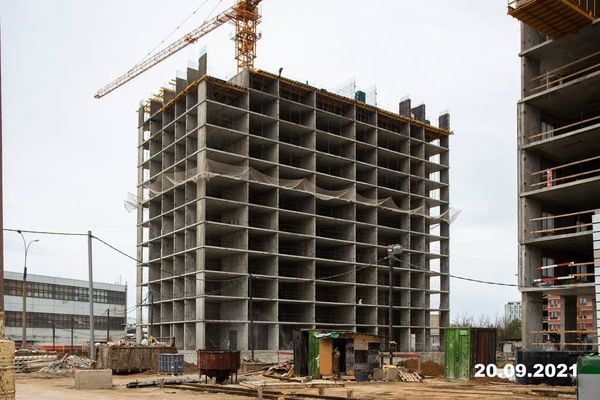 Ход строительства ЖК «Второй Нагатинский» за Сентябрь 2021 г., фото №5