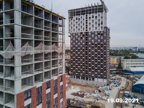 Ход строительства ЖК «Руставели 14» за Сентябрь 2021 г., фото №5