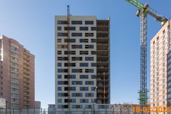 Ход строительства ЖК «Юнино» за Март 2025 г., фото №4
