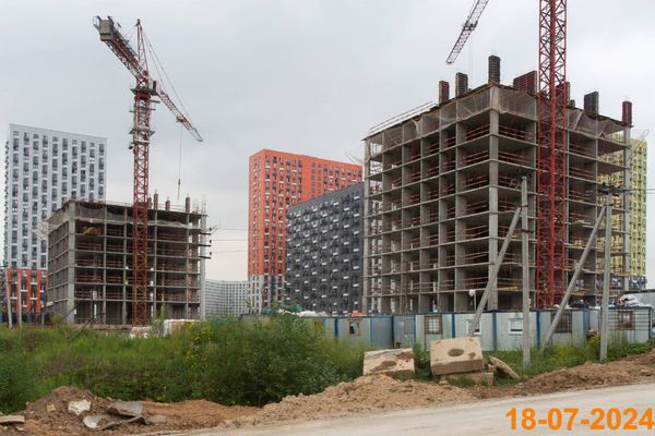 Ход строительства ЖК «Саларьево парк» за Июль 2024 г., фото №4