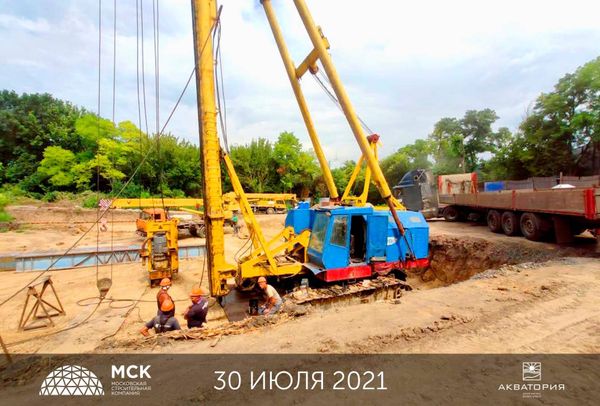 Ход строительства ЖК «Акватория» за Август 2021 г., фото №4