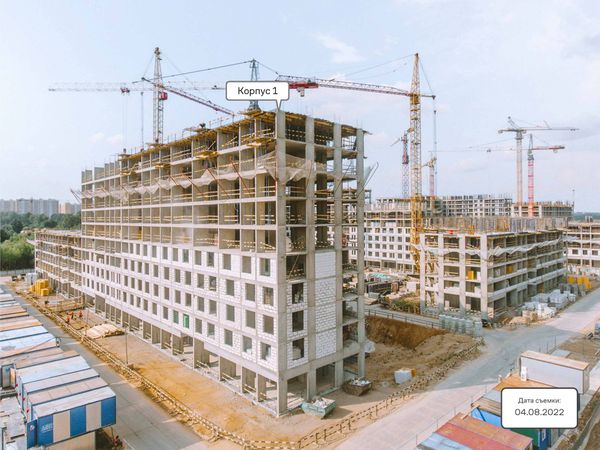 Ход строительства ЖК «Молжаниново» за Август 2022 г., фото №2