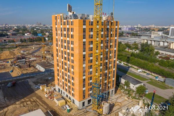 Ход строительства ЖК «Волжский парк» за Август 2021 г., фото №5