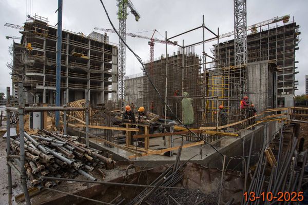 Ход строительства ЖК «Кавказский бульвар 51» за Октябрь 2025 г., фото №4
