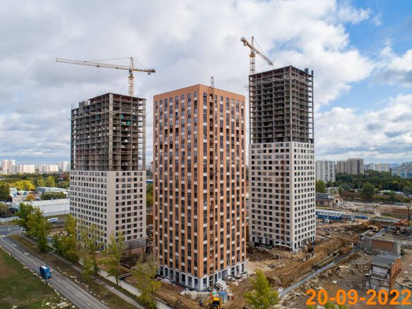 Ход строительства ЖК «Кавказский бульвар 51» за Сентябрь 2022 г., фото №3