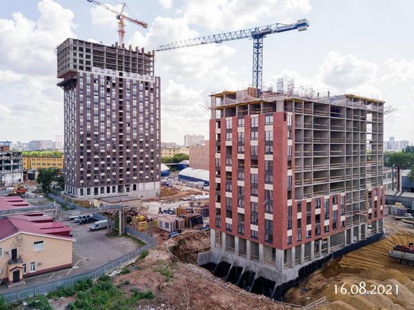 Ход строительства ЖК «Руставели 14» за Август 2021 г., фото №3
