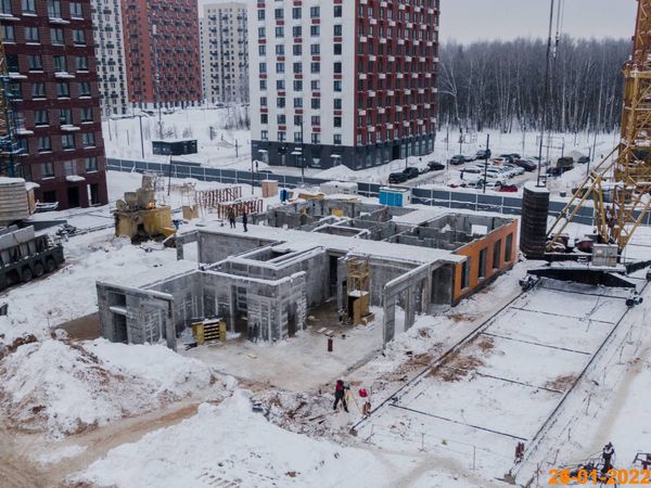 Ход строительства ЖК «Саларьево парк» за Январь 2022 г., фото №2
