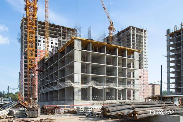 Ход строительства ЖК «Второй Нагатинский» за Август 2021 г., фото №5