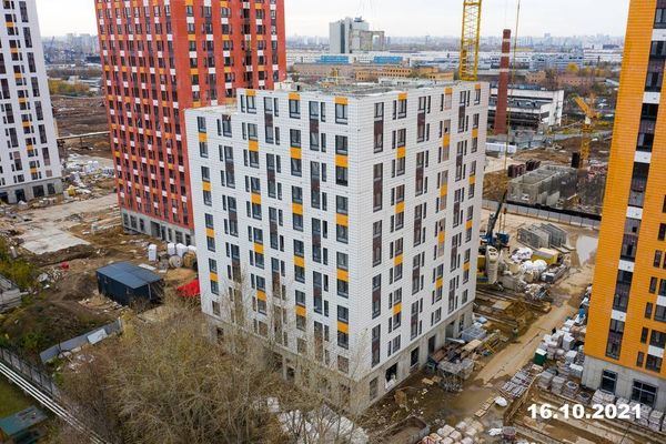 Ход строительства ЖК «Волжский парк» за Октябрь 2021 г., фото №3