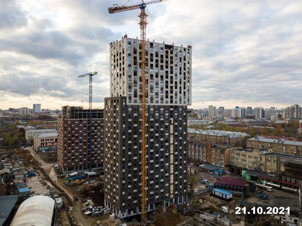 Ход строительства ЖК «Руставели 14» за Октябрь 2021 г., фото №4