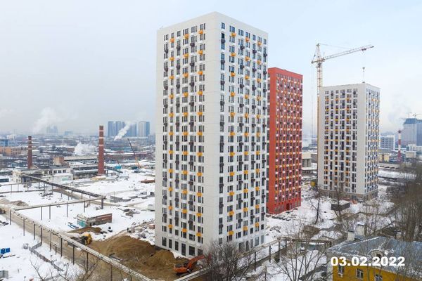 Ход строительства ЖК «Волжский парк» за Февраль 2022 г., фото №3