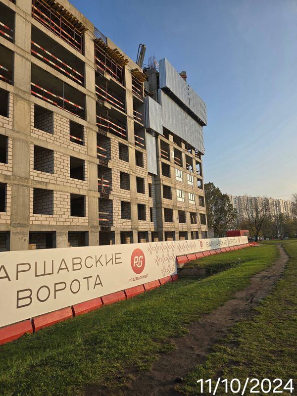 Ход строительства ЖК «Варшавские ворота» за Октябрь 2024 г., фото №4