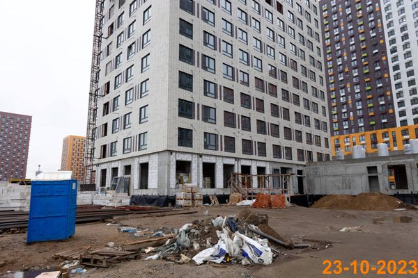 Ход строительства ЖК «Волжский парк» за Октябрь 2023 г., фото №3