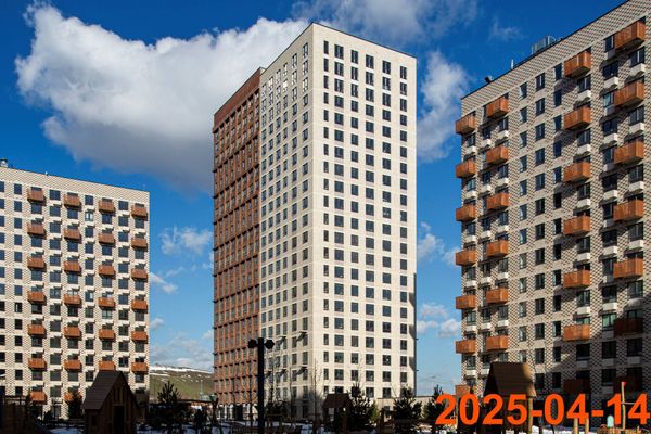 Ход строительства ЖК «Саларьево парк» за Апрель 2025 г., фото №2