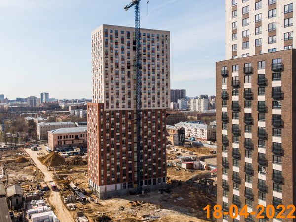 Ход строительства ЖК «Руставели 14» за Апрель 2022 г., фото №5