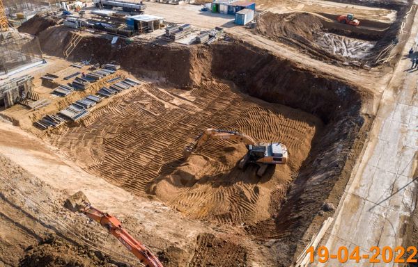 Ход строительства ЖК «Зелёный парк» за Апрель 2022 г., фото №3