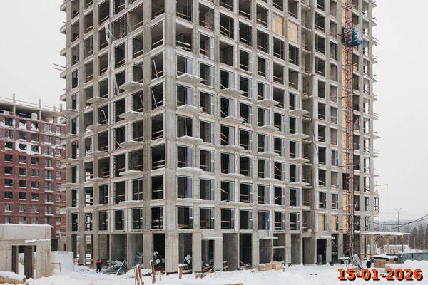 Ход строительства ЖК «Зелёный парк» за Январь 2026 г., фото №4