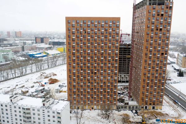 Ход строительства ЖК «Перовское 2» за Январь 2022 г., фото №2