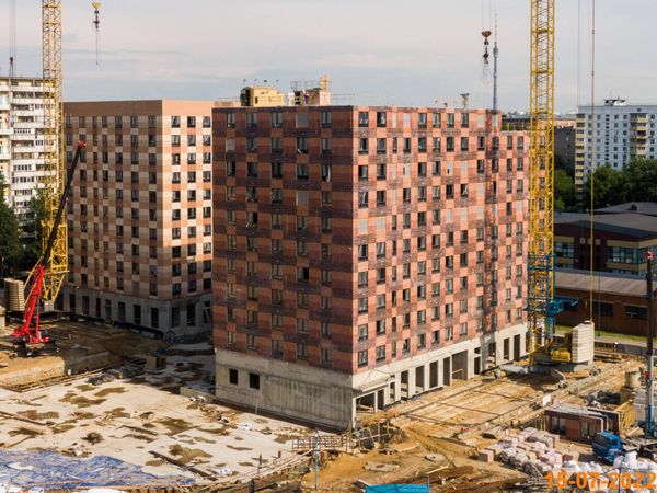 Ход строительства ЖК «Большая Академическая 85» за Июль 2022 г., фото №4