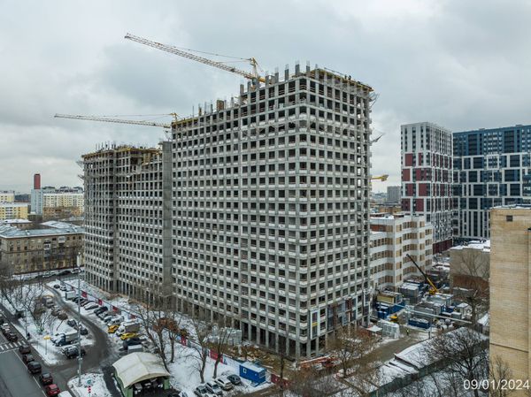 Ход строительства ЖК «Петровский парк II» за Январь 2024 г., фото №2