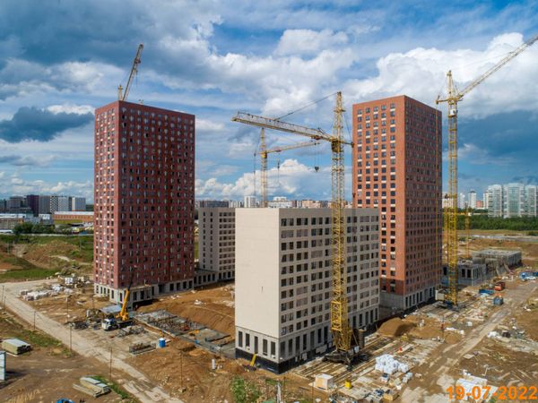 Ход строительства ЖК «Зелёный парк» за Июль 2022 г., фото №2