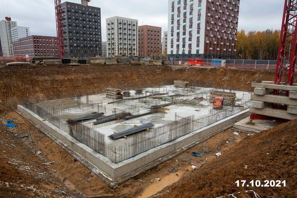 Ход строительства ЖК «Саларьево парк» за Октябрь 2021 г., фото №3
