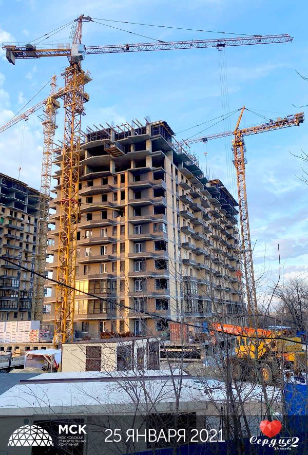 Ход строительства ЖК «Сердце Ростова 2» за Февраль 2021 г., фото №2