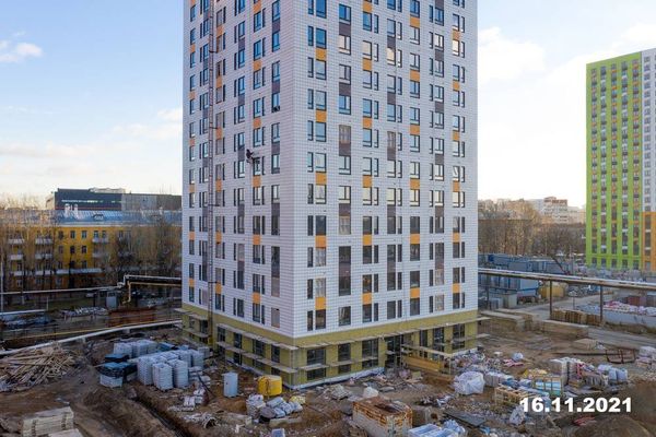 Ход строительства ЖК «Волжский парк» за Ноябрь 2021 г., фото №2