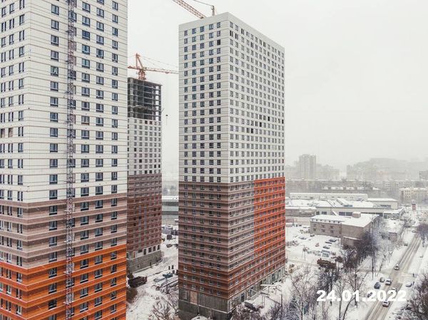 Ход строительства ЖК «Второй Нагатинский» за Январь 2022 г., фото №2