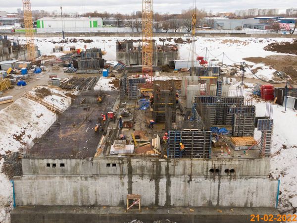 Ход строительства ЖК «Кавказский бульвар 51» за Февраль 2022 г., фото №4