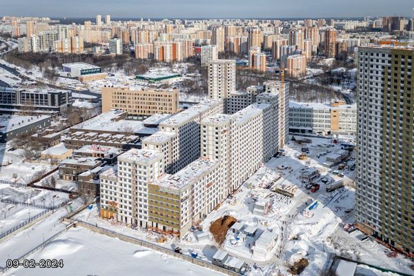 Ход строительства ЖК «Дмитровское небо» за Февраль 2024 г., фото №3