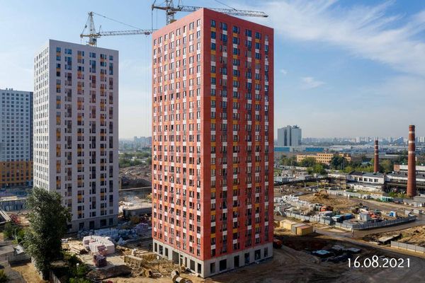 Ход строительства ЖК «Волжский парк» за Август 2021 г., фото №2