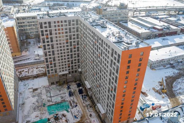Ход строительства ЖК «Амурский парк» за Январь 2022 г., фото №2