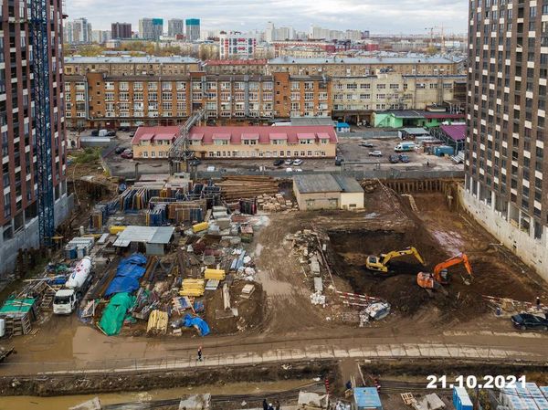 Ход строительства ЖК «Руставели 14» за Октябрь 2021 г., фото №2