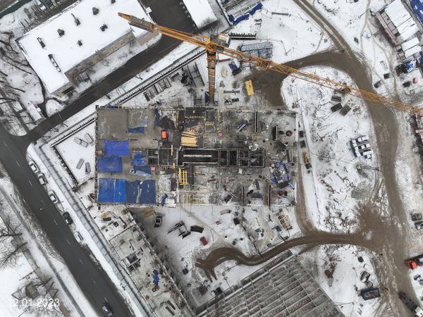 Ход строительства ЖК «Дмитровское небо» за Январь 2023 г., фото №3