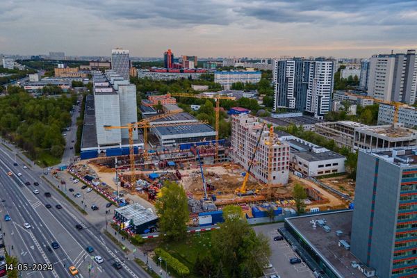 Ход строительства ЖК «Обручева 30» за Май 2024 г., фото №4