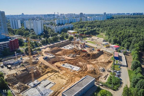 Ход строительства ЖК «Парксайд» за Июль 2022 г., фото №3