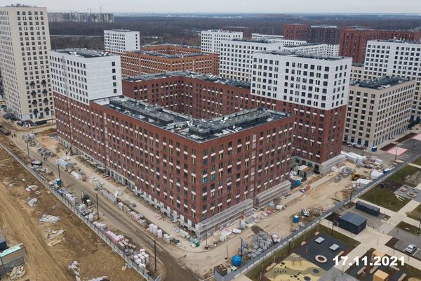 Ход строительства ЖК «Саларьево парк» за Ноябрь 2021 г., фото №3
