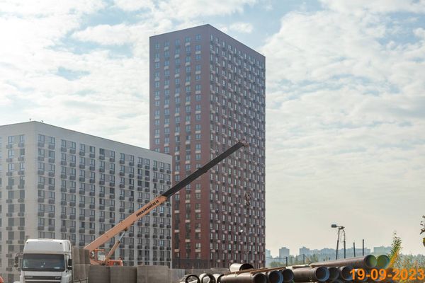 Ход строительства ЖК «Зелёный парк» за Сентябрь 2023 г., фото №3
