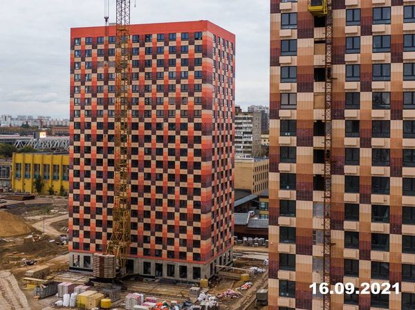 Ход строительства ЖК «Большая Академическая 85» за Сентябрь 2021 г., фото №4